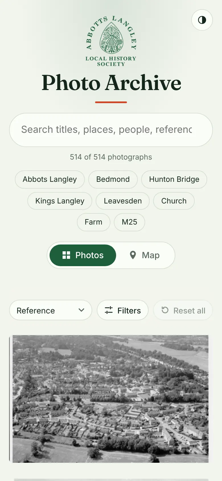 The rebuilt start page on a phone, with search and subject chips.